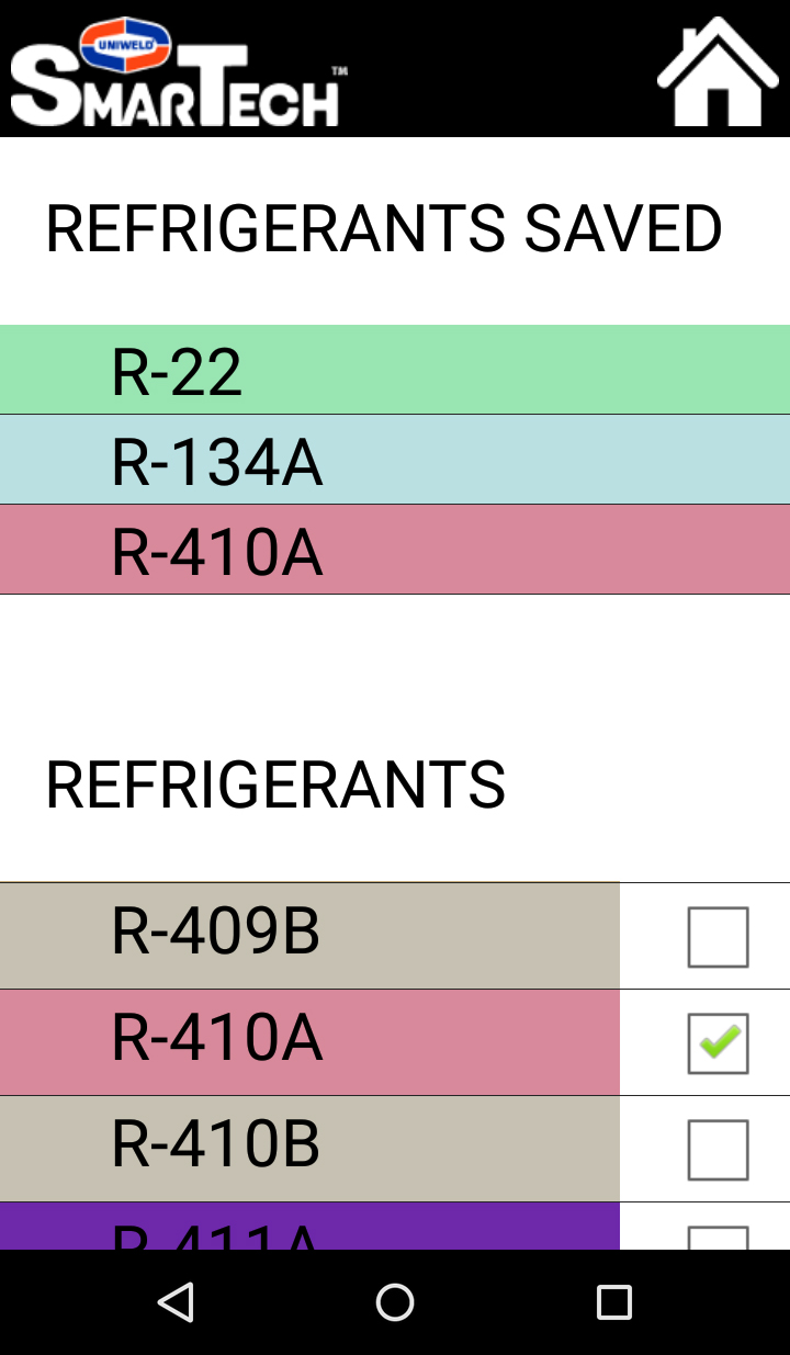 Add a refrigerant to favorites